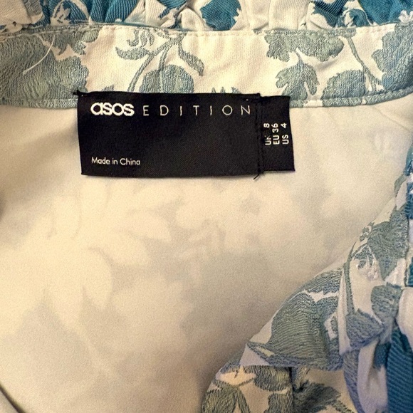 ASOS Green and White Floral Mini Dress - Picture 7 of 7